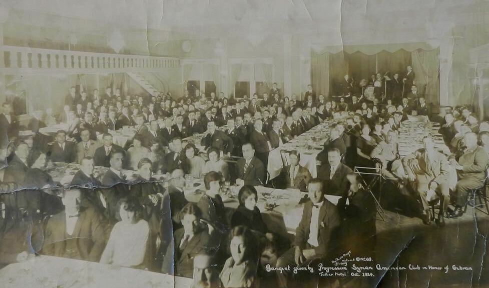 Banquet given by Progressive Syrian American Club in honor of Khalil Gibran October 1924