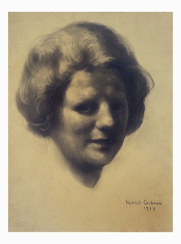 Portrait of Julia Ellsworth Ford by Gibran 1927 - Gibran National Committee