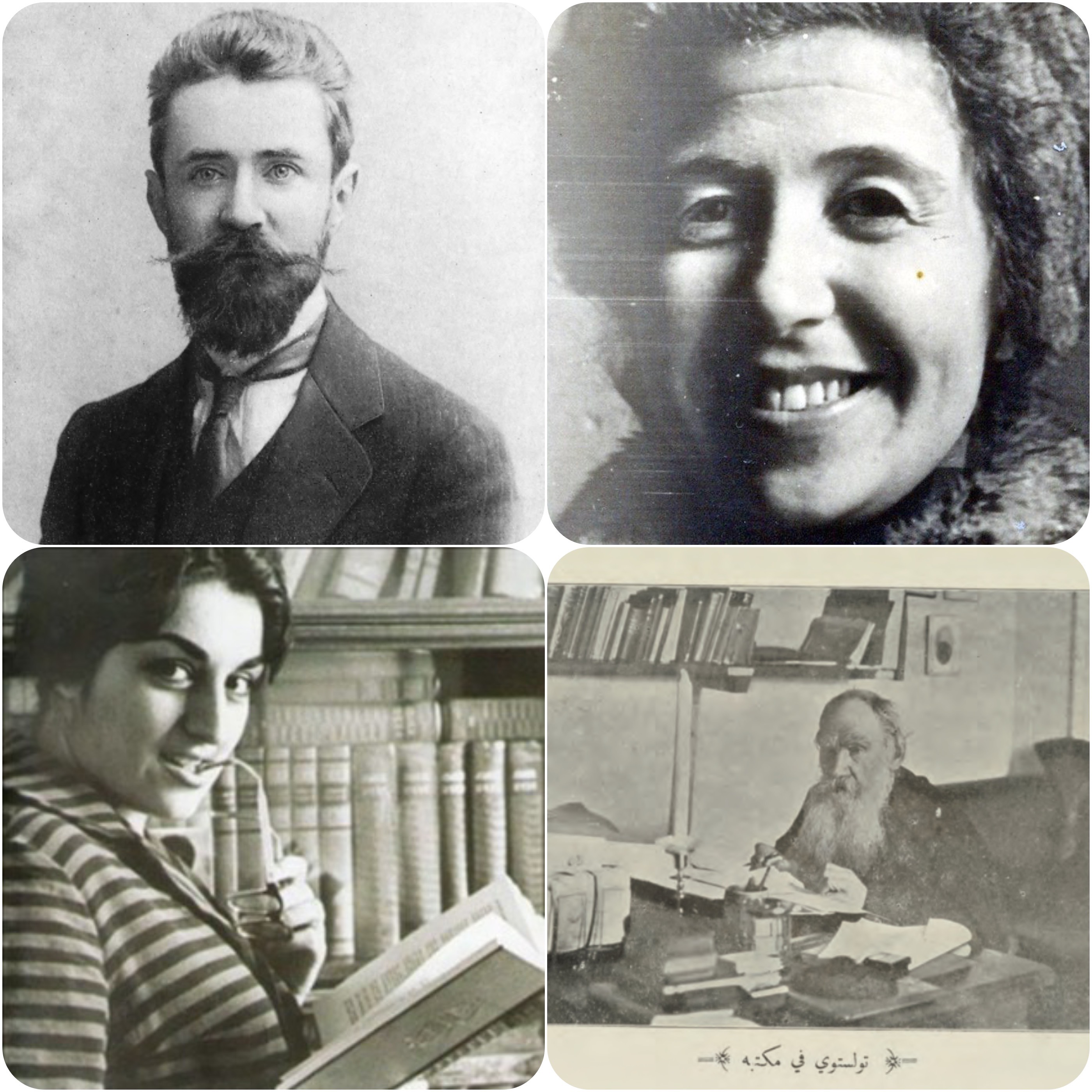 Professor Ignaty Krachkovsky, Anna Dolinina, Aida Imanguliyeva, Leo Tolstoy