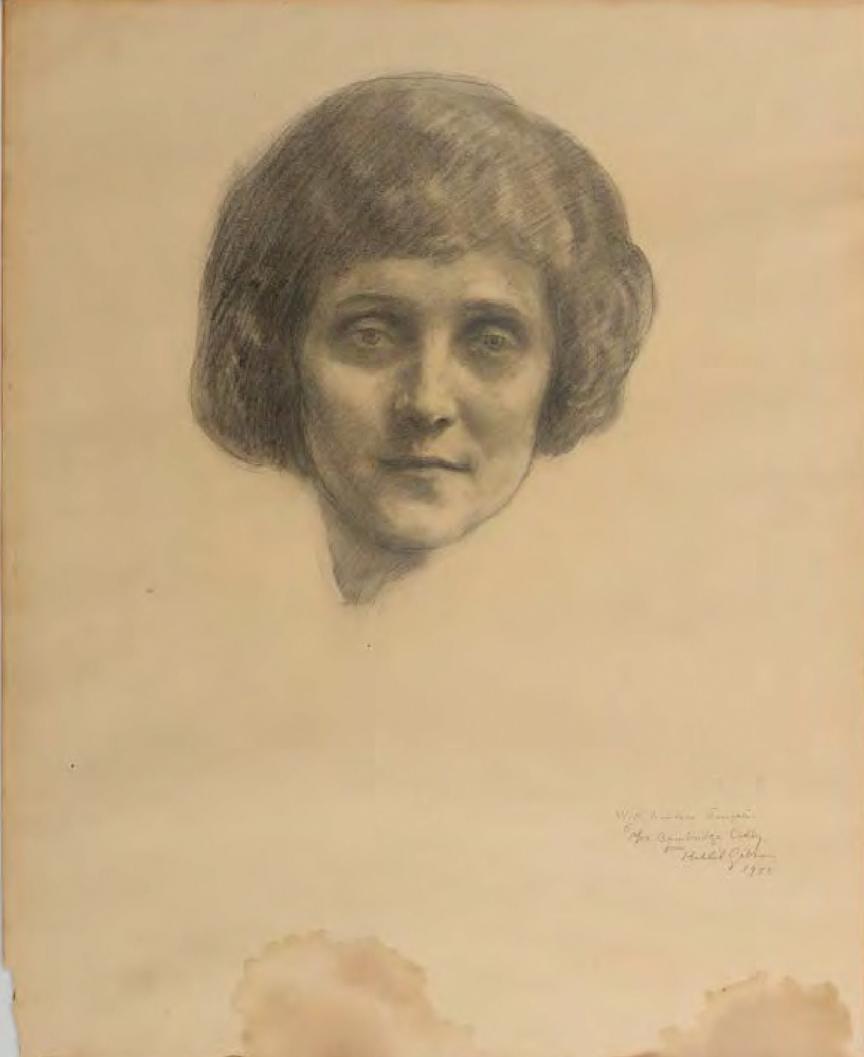 Nathalie Sedgwick 1875 1942 Mrs. Bainbridge Colby graphite on paper 1922