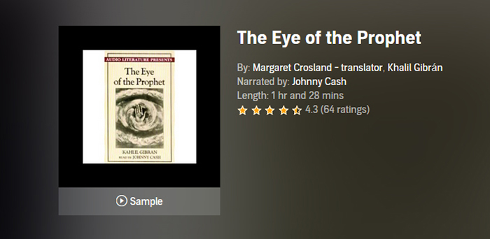 Sample from the audio book The Eye of the Prophet by Audible