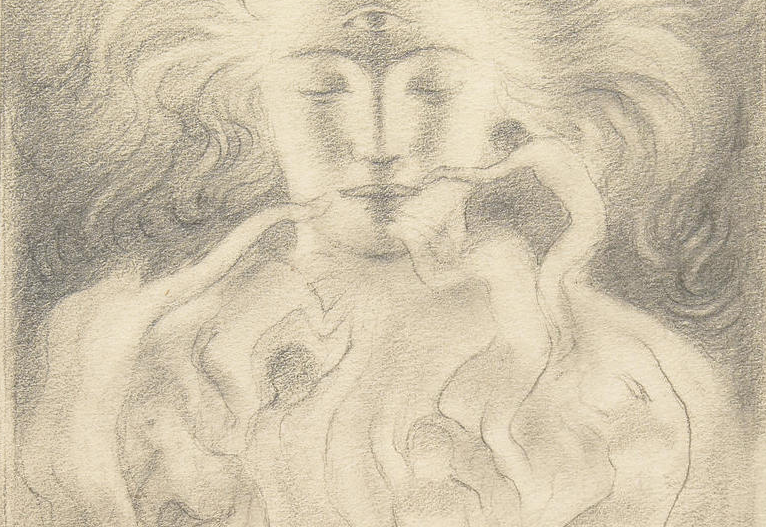 Kahlil Gibran Untitled Drawing (Third Eye)