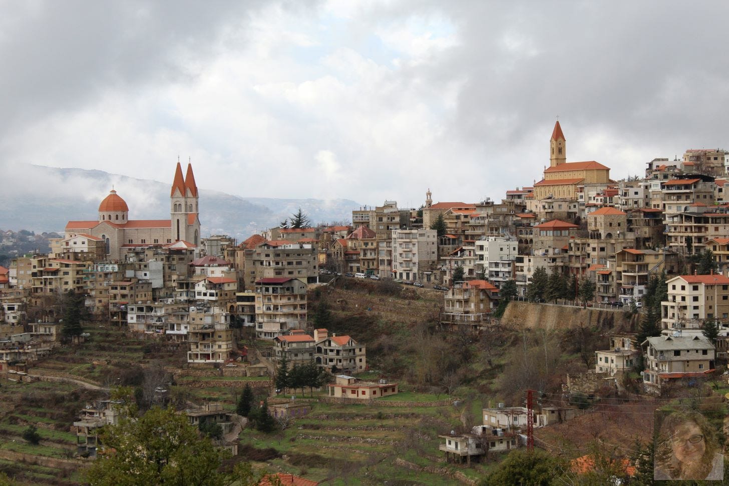 A view of Bsharri, Lebanon, from the Gibran Museum