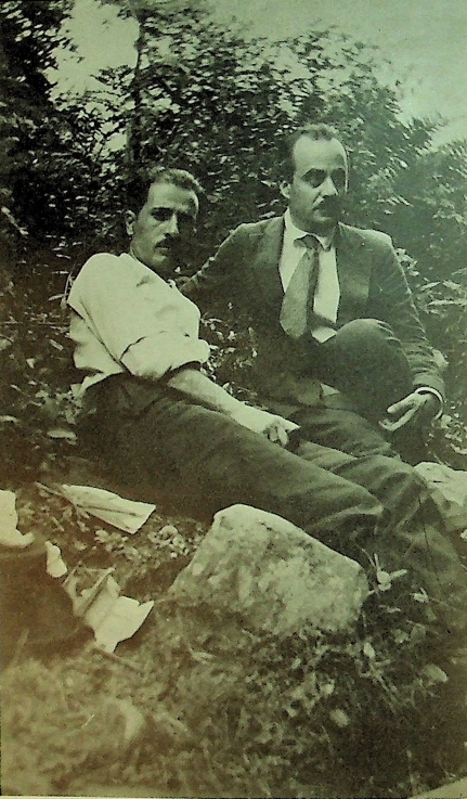 Gibran with Naimy at Cahoonzie in 1921