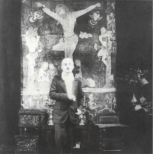 Kahlil Gibran and his Armenian Tapestry inside The Hermitage. 