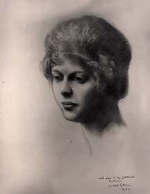 Kahlil Gibran drawing - Madeline Mason McKesson c.1920
