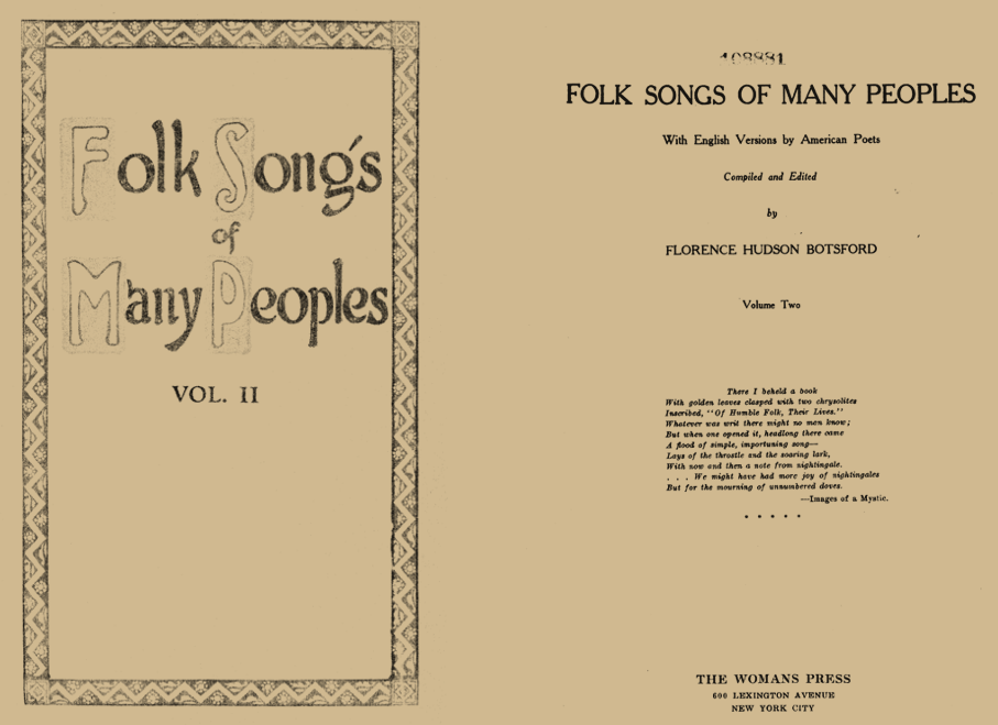 Folk Songs of Many Peoples II (Cover) 