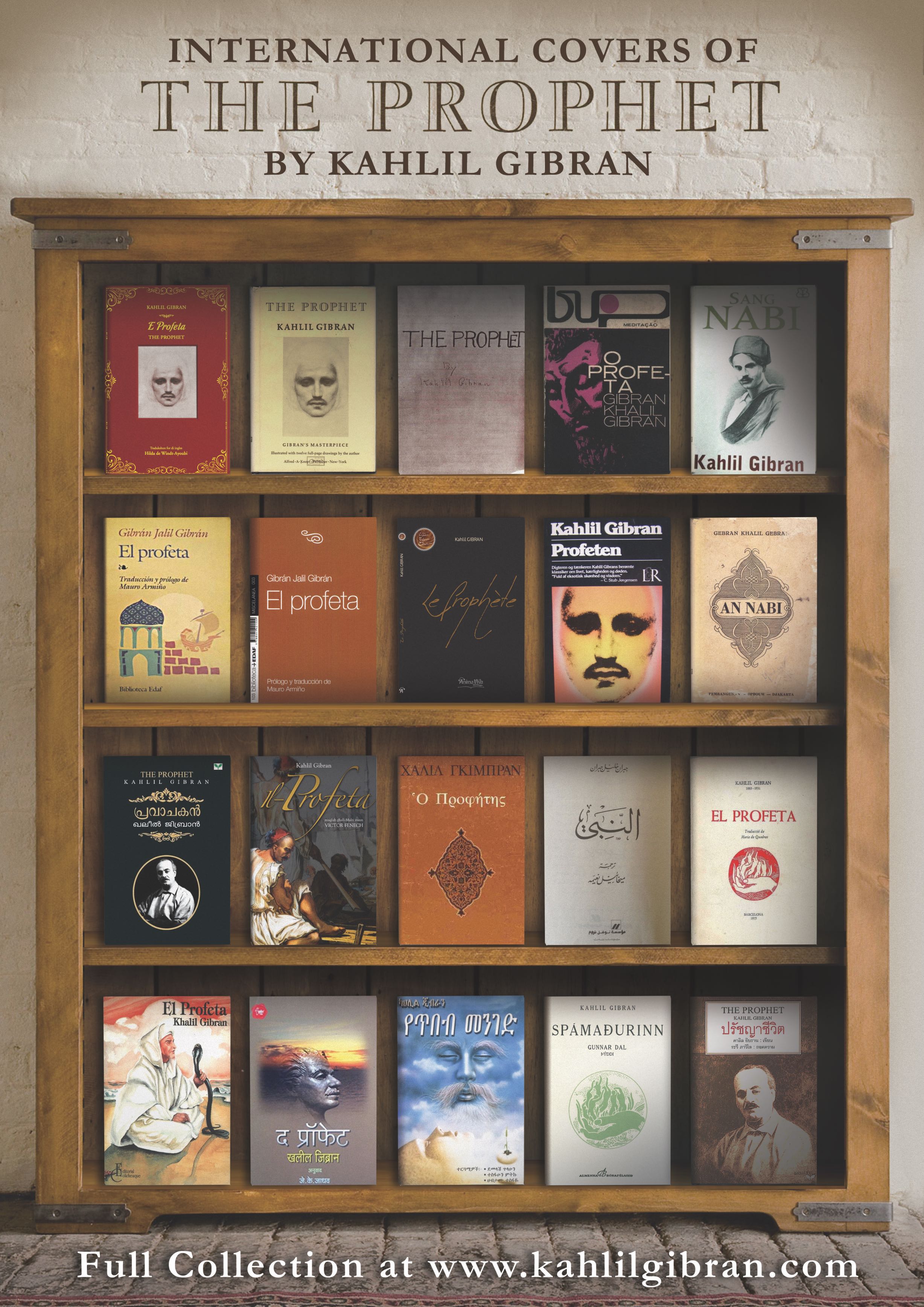 International Book Covers of the Prophet - Photo: The Kahlil Gibran Collective 