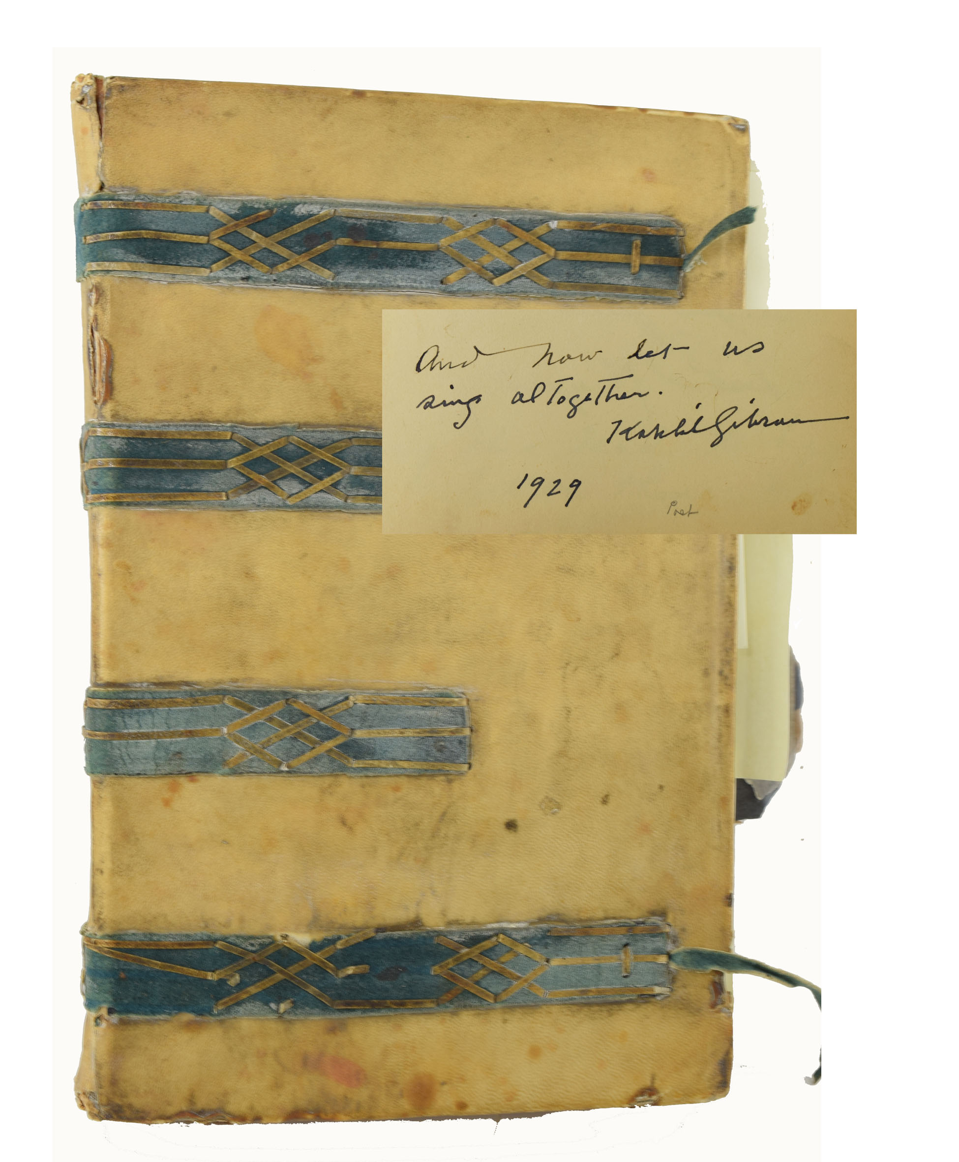 K. Gibran, Unpublished Handwritten Fragment, Signed Autograph Album, 1929.