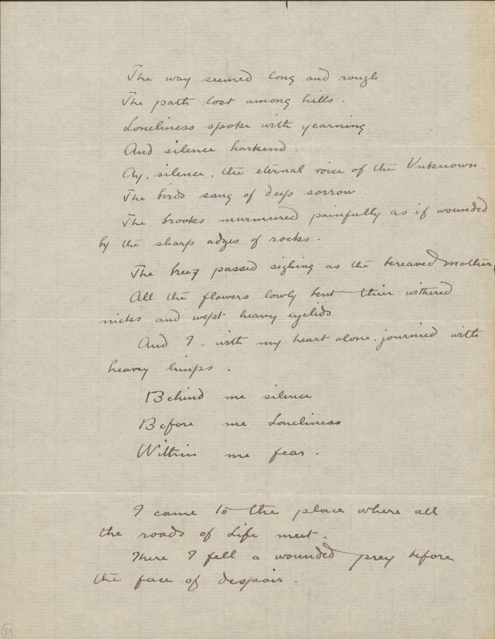 The Way Seemed Long and Rough (Unpublished Manuscript), Josephine Preston Peabody papers